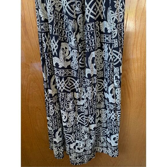 Cosabella Printed Surplice Wrap Maxi Dress Black Size M - Picture 8 of 12